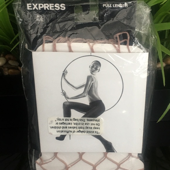 New EXPRESS Large Fishnets Nude sz Medium / Large - Picture 2 of 3
